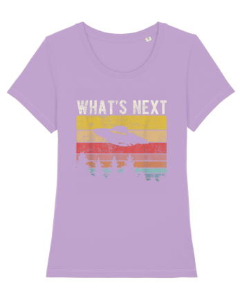 What's Next Sarcastic Retro Sunset Extraterrestrial UFO Lavender Dawn