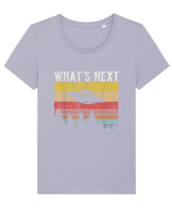 What's Next Sarcastic Retro Sunset Extraterrestrial UFO Lavender
