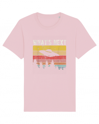 What's Next Sarcastic Retro Sunset Extraterrestrial UFO Cotton Pink