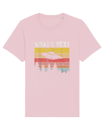 What's Next Sarcastic Retro Sunset Extraterrestrial UFO Cotton Pink