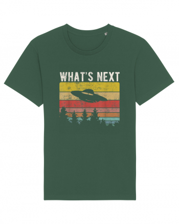 What's Next Sarcastic Retro Sunset Extraterrestrial UFO Bottle Green