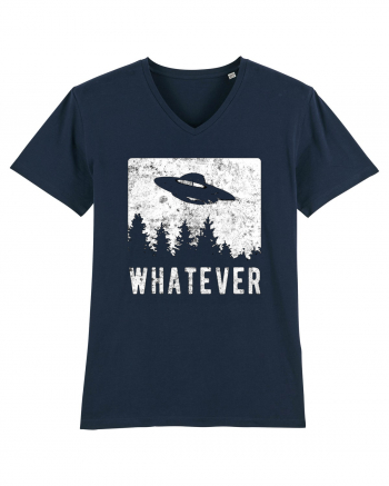 Whatever Retro Distressed Sarcastic Alien UFO French Navy