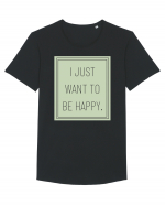 i jjust want to be happy Tricou mânecă scurtă guler larg Bărbat Skater