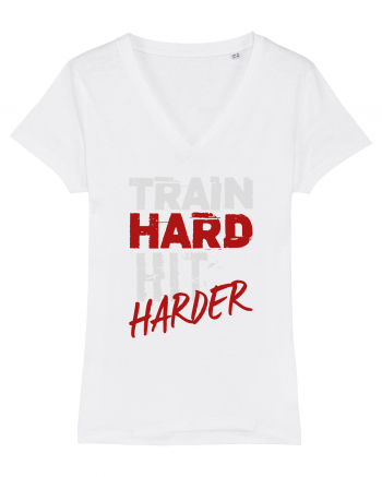 Train hard Hit harder White