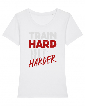 Train hard Hit harder White