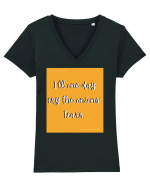 i ll one day cry the onions tears Tricou mânecă scurtă guler V Damă Evoker