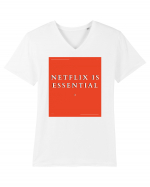 netflix is essential Tricou mânecă scurtă guler V Bărbat Presenter