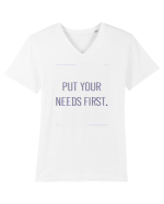 put your needs first Tricou mânecă scurtă guler V Bărbat Presenter