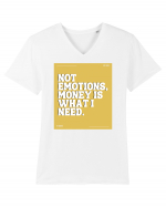 not emotions money is what i need Tricou mânecă scurtă guler V Bărbat Presenter