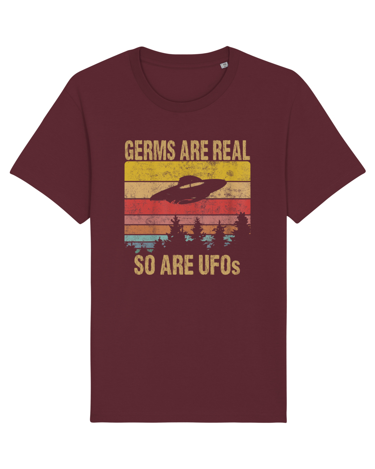 Tricou mânecă scurtă Unisex Rocker Burgundy