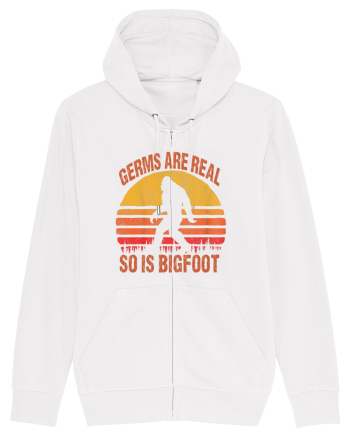 Germs Are Real So Is Bigfoot Retro Distressed Sunset White