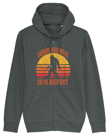 Germs Are Real So Is Bigfoot Retro Distressed Sunset Anthracite