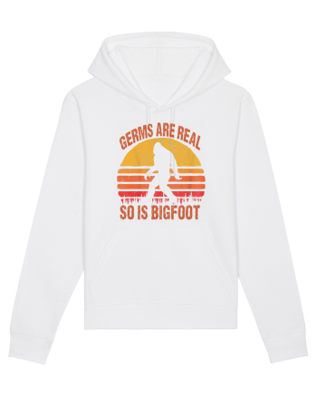 Germs Are Real So Is Bigfoot Retro Distressed Sunset White
