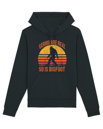 Germs Are Real So Is Bigfoot Retro Distressed Sunset Black