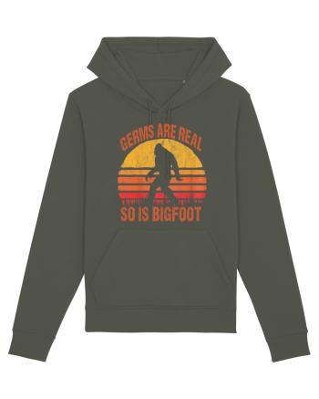 Germs Are Real So Is Bigfoot Retro Distressed Sunset Khaki