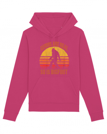 Germs Are Real So Is Bigfoot Retro Distressed Sunset Raspberry