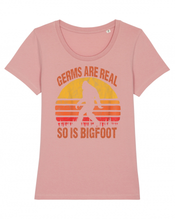 Germs Are Real So Is Bigfoot Retro Distressed Sunset Canyon Pink
