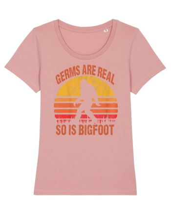 Germs Are Real So Is Bigfoot Retro Distressed Sunset Canyon Pink