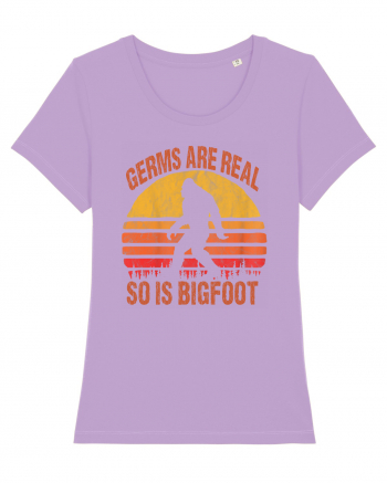 Germs Are Real So Is Bigfoot Retro Distressed Sunset Lavender Dawn