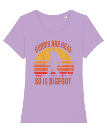 Germs Are Real So Is Bigfoot Retro Distressed Sunset Lavender Dawn