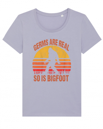 Germs Are Real So Is Bigfoot Retro Distressed Sunset Lavender
