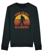Germs Are Real So Is Bigfoot Retro Distressed Sunset Bluză mânecă lungă Unisex Rise