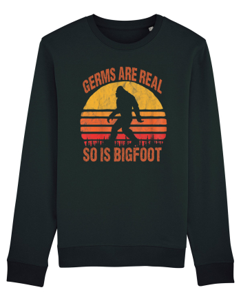 Germs Are Real So Is Bigfoot Retro Distressed Sunset Black
