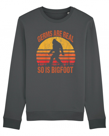 Germs Are Real So Is Bigfoot Retro Distressed Sunset Anthracite