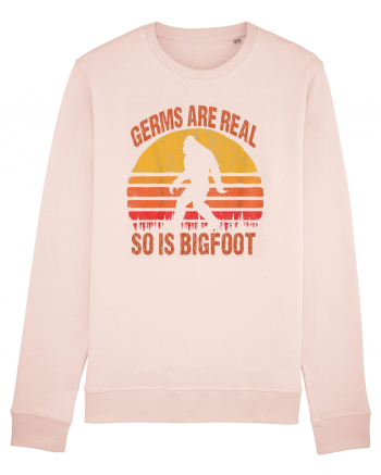 Germs Are Real So Is Bigfoot Retro Distressed Sunset Candy Pink