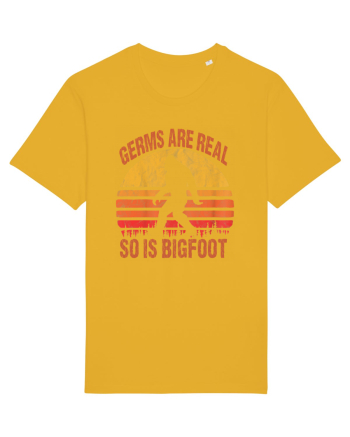 Germs Are Real So Is Bigfoot Retro Distressed Sunset Spectra Yellow