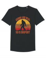 Germs Are Real So Is Bigfoot Retro Distressed Sunset Tricou mânecă scurtă guler larg Bărbat Skater