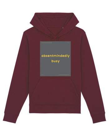 absentmindedely busy Burgundy