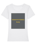 absentmindedely busy Tricou mânecă scurtă guler larg fitted Damă Expresser
