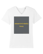 absentmindedely busy Tricou mânecă scurtă guler V Bărbat Presenter
