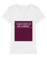 i have faith in the journey Tricou mânecă scurtă guler V Damă Evoker