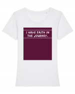 i have faith in the journey Tricou mânecă scurtă guler larg fitted Damă Expresser