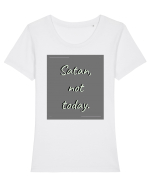 satan not today2 Tricou mânecă scurtă guler larg fitted Damă Expresser