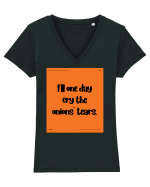 i ll one day cry the onions tears2 Tricou mânecă scurtă guler V Damă Evoker