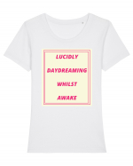 lucicly daydreaming whilst awake Tricou mânecă scurtă guler larg fitted Damă Expresser