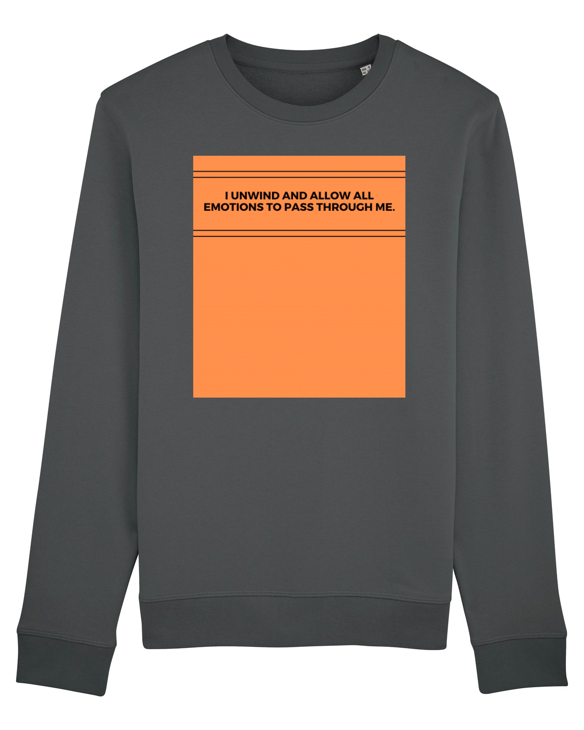 Bluză mânecă lungă Unisex Rise Anthracite