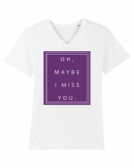 oh maybe i miss you2 Tricou mânecă scurtă guler V Bărbat Presenter