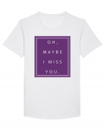 oh maybe i miss you2 Tricou mânecă scurtă guler larg Bărbat Skater