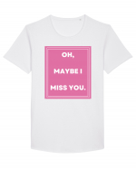 oh maybe i miss you3 Tricou mânecă scurtă guler larg Bărbat Skater