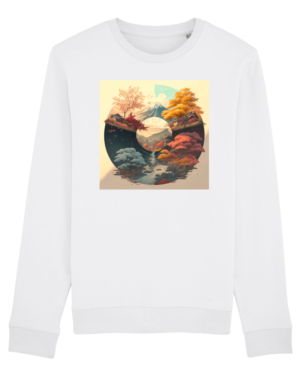 Bluză mânecă lungă Unisex Rise White