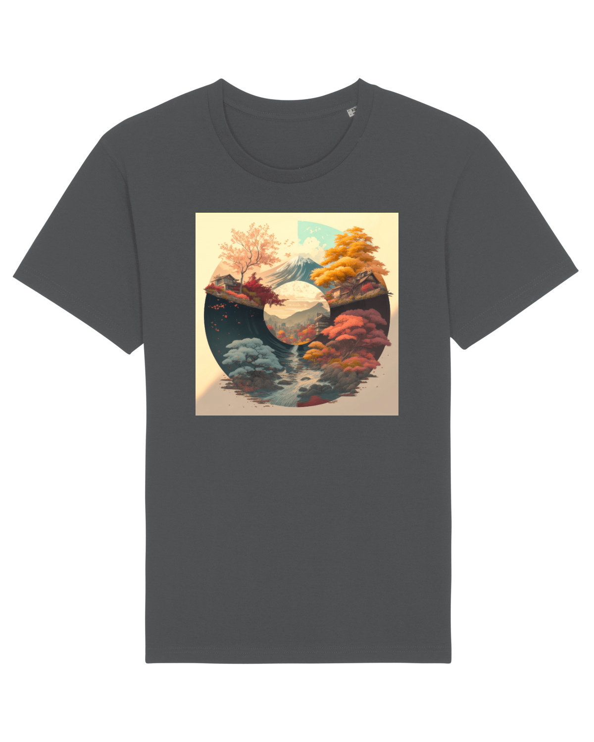 Tricou mânecă scurtă Unisex Rocker Anthracite
