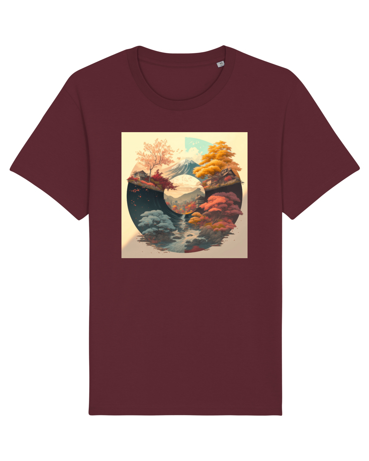 Tricou mânecă scurtă Unisex Rocker Burgundy