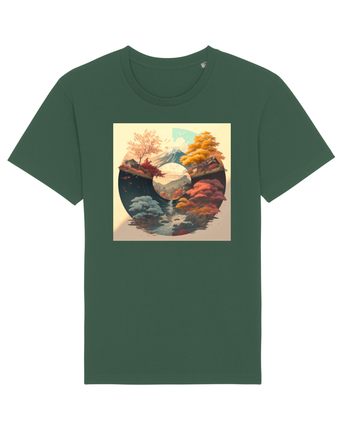 Tricou mânecă scurtă Unisex Rocker Bottle Green