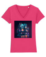 House of lights Tricou mânecă scurtă guler V Damă Evoker
