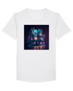 House of lights Tricou mânecă scurtă guler larg Bărbat Skater