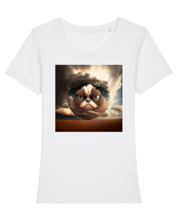Grumpy Sphere Cat White